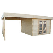 abri de jardin en bois - bois 28 mm - 18 m2